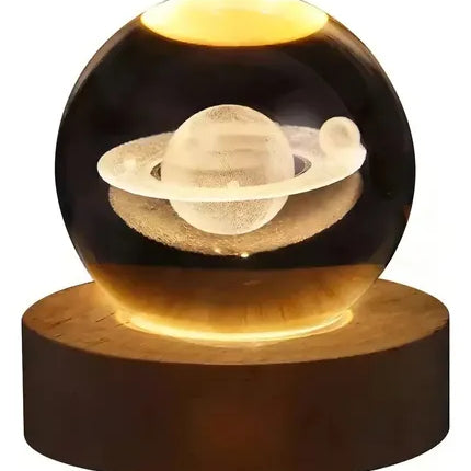 Lámpara De Mesa Bright Moon Crystal Ball, Luna, Sist Solar