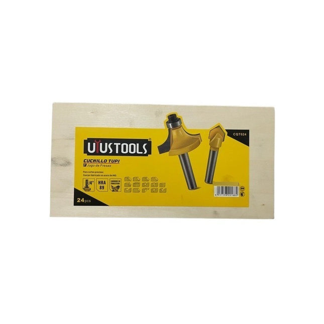 Set Fresa Madera Tupi Fresadora Tupi Cuchillo Tupi 24 Piezas