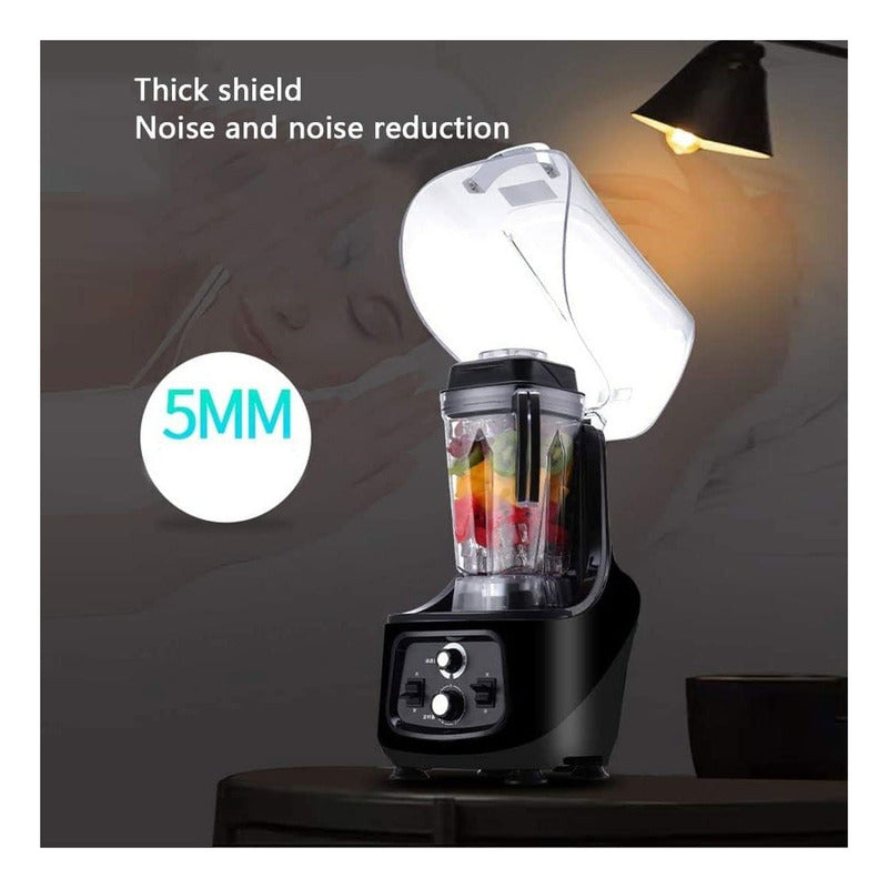 Licuadora Industrial Silenciosa 2 Litros 2200w Negro