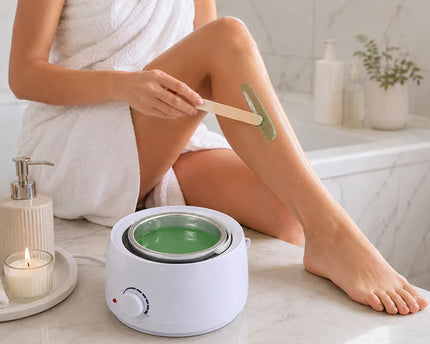 Calentador De Cera Olla Depilatoria + Cera Y Espátulas Blanco