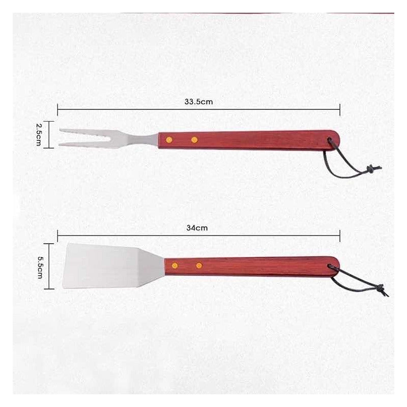 Set Parrillero Asado X3 Utensilio