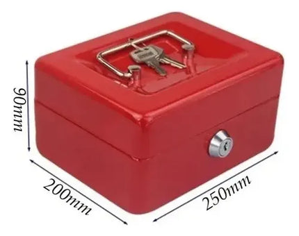 Caja Fuerte Metálica Con Llave Para Dinero 25x20cm