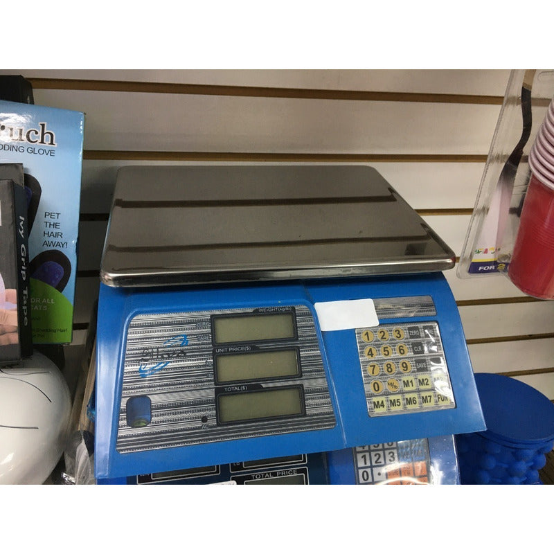 Caja De 5 Unidades Balanza Comercial De 40 Kilos.  Azul