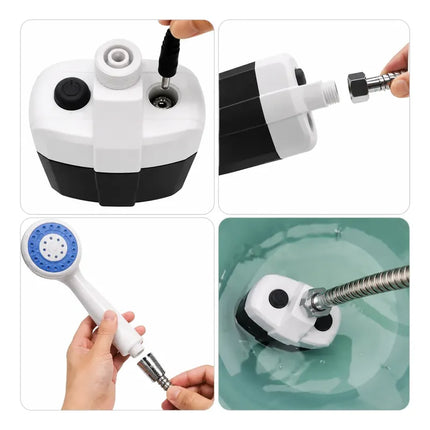 Ducha Portátil Recargable Para Camping Blanco