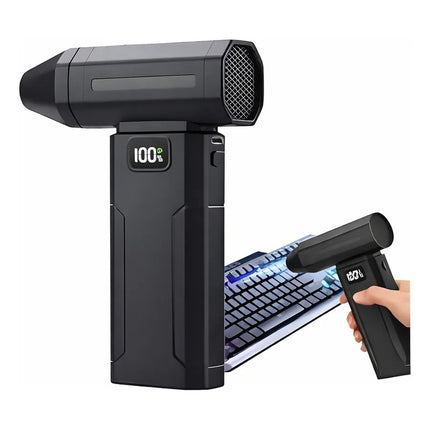 Soplador Inalámbrico Alta Presión Ventilador Turbo Potente Negro