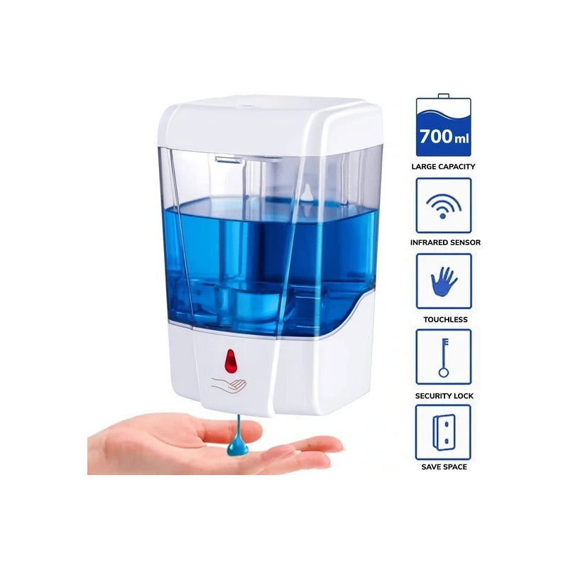 Dispensador Automático Con Sensor Jabón O Alcohol Gel 700ml