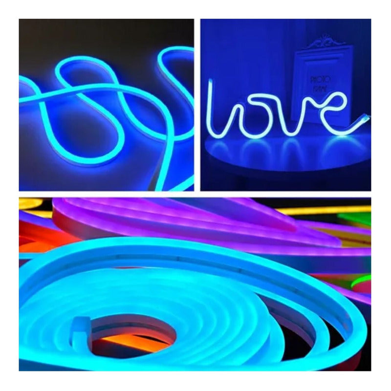Cinta Led Rgb Flex De Neon 12v Con Luces Multicolor 5mts Rgb