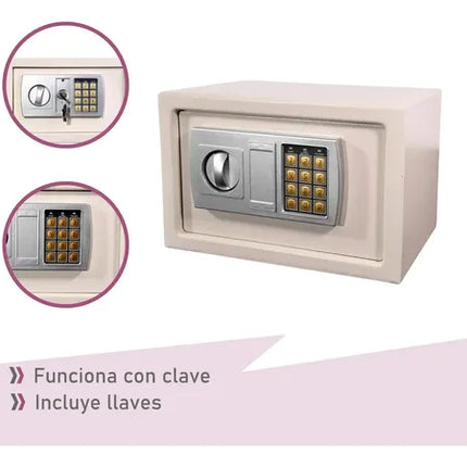 Caja Fuerte Digital Seguridad Con Llaves 31x20x20cm