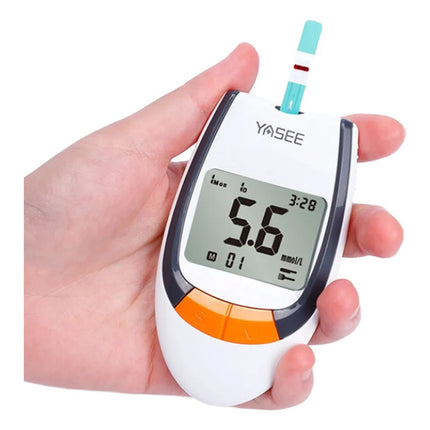 Glucometro Medidor De Glucosa + 50 Tiras + 50 Lancetas Blanco