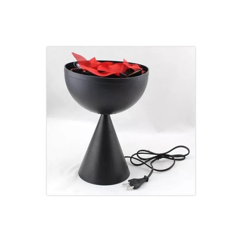 Lampara Antorcha Decorativa Con Llama Artificial Negro