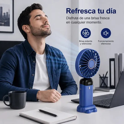 Mini Ventilador Led Portatil De Mano Usb Recargable