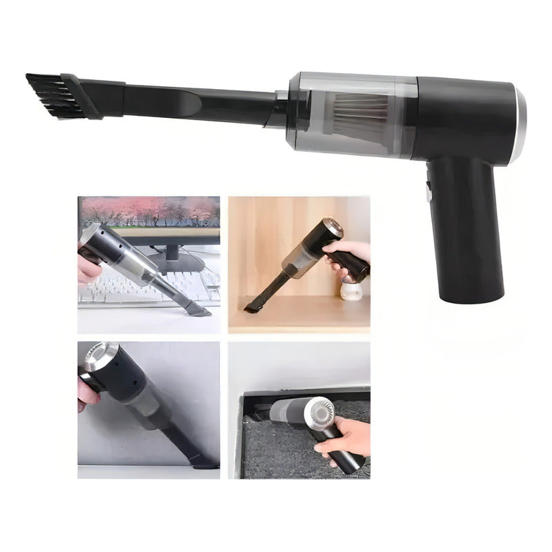 Aspiradora Mini Casa Auto Inalámbrica Recargable Usb Color Negro
