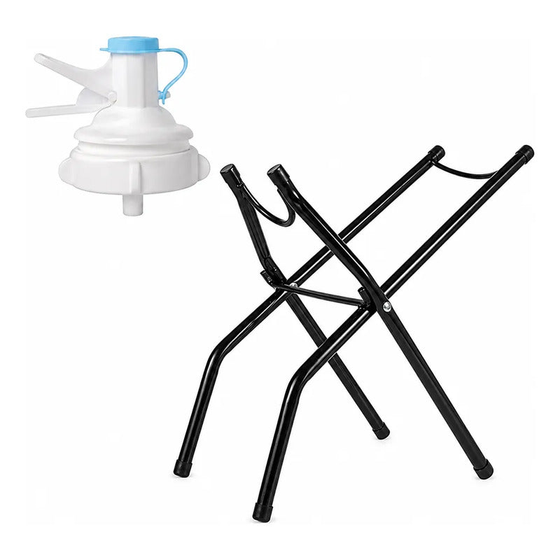 Soporte Para Bidón De Agua Con Llave Dispensadora Negro