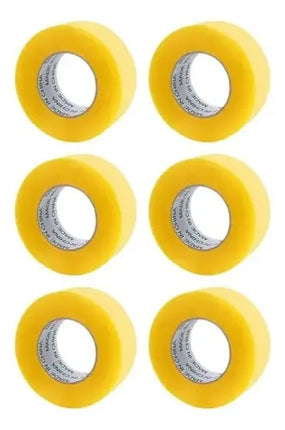 Pack 6 Scotchs Cinta Adhesiva 300 Mts X 48 Mm Alta Calidad Amarillo Lisa