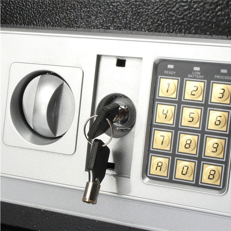 Caja Fuerte Digital Seguridad Con Llaves 31x20x20cm