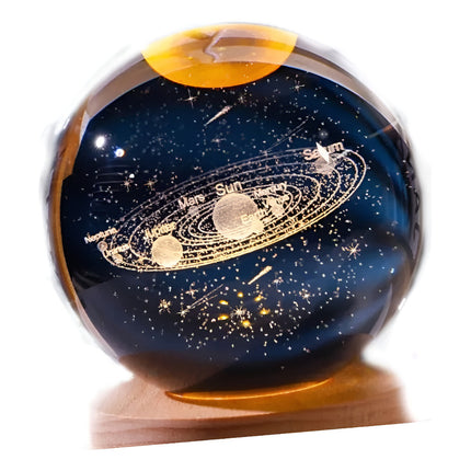 Lámpara De Mesa Bright Moon Crystal Ball, Luna, Sist Solar Sistema Solar