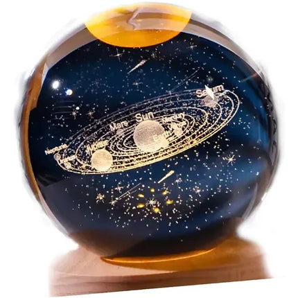 Lámpara De Mesa Bright Moon Crystal Ball, Luna, Sist Solar