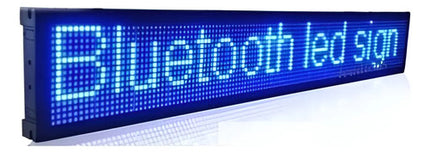Letrero Luminoso Led Texto Programable Azul 67x19 Cm Wifi Azul