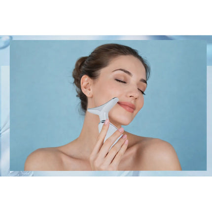Masajeador Facial Para Cara Y Cuello Con 7 Colores Blanco