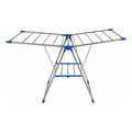 Tendedero De Ropa Plegable Metálico 155 X 60 X 98 Cm Plateado