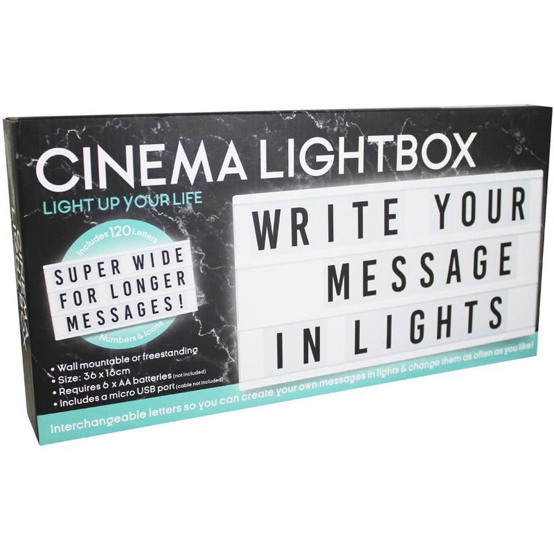 Caja Luz Led Lightbox Con Letras  Blanco