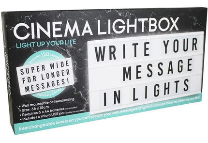 Caja Luz Led Lightbox Con Letras  Blanco