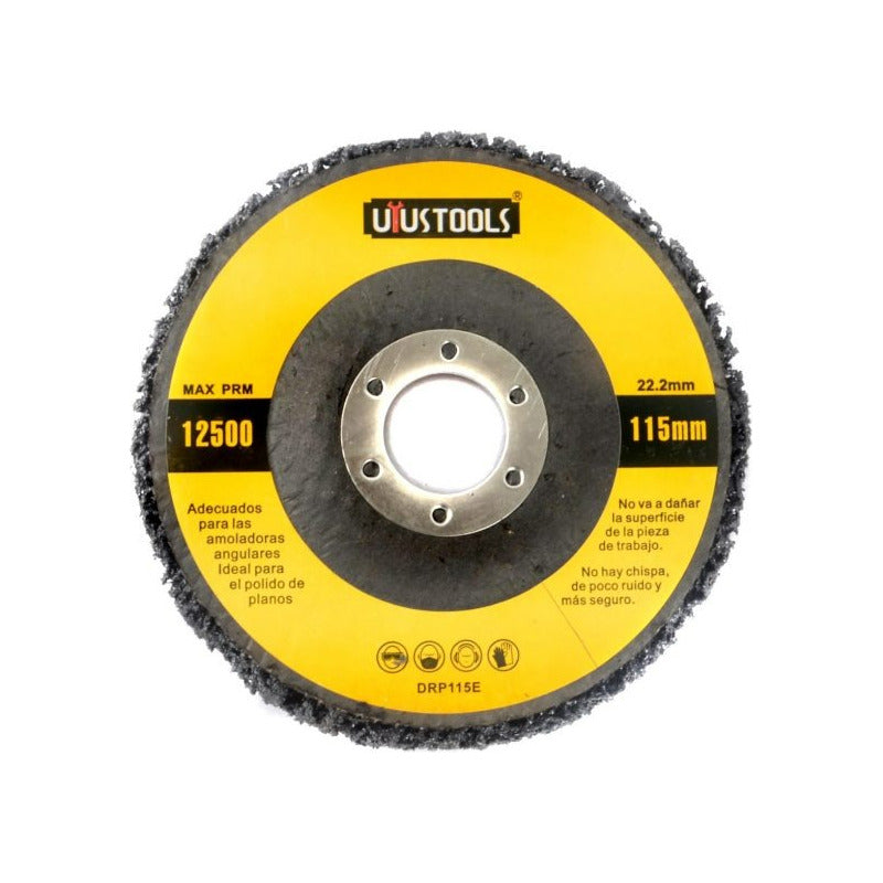 Disco Pulir Removedor Pintura Oxido 4 1/2 115mm Esmeril Color Negro - Drp115e