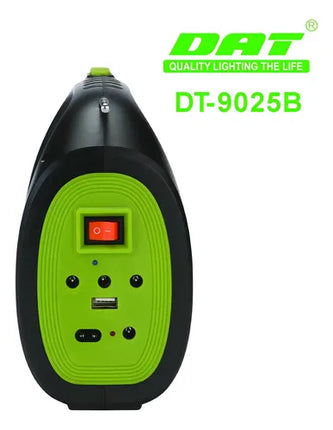 Kit Luces Panel Solar Con 3 Lamparas Led Linterna Camping Color Negro