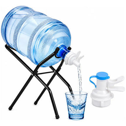 Soporte Para Bidón De Agua Con Llave Dispensadora Negro