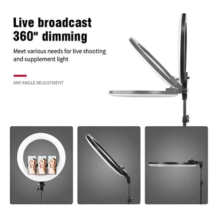 Aro De Luz Profesional De 45 Cm + Tripode 2.1m Blanco Frío Negro Blanco Frío