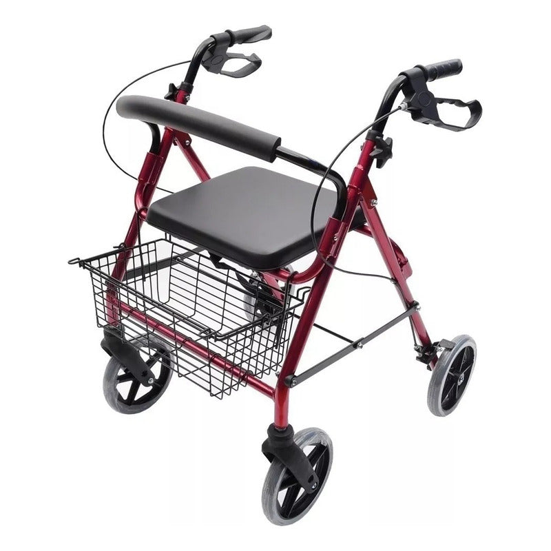 Burrito Andador Ortopedico Plegable 4 Ruedas Frenos Asiento