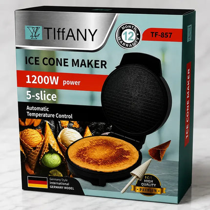 Máquina Para Hacer Conos De Helado Waffles  Cuchufli Galleta Negro