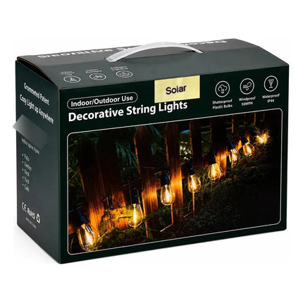 Guirnalda Solar 10 Luces Led  Decorativa 6,5 Metros Amarillo