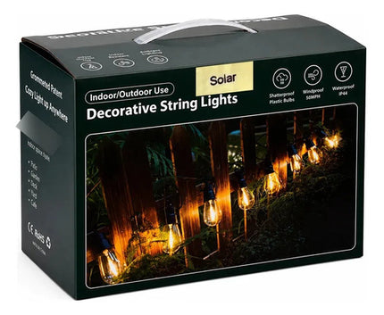 Guirnalda Solar 10 Luces Led  Decorativa 6,5 Metros Amarillo