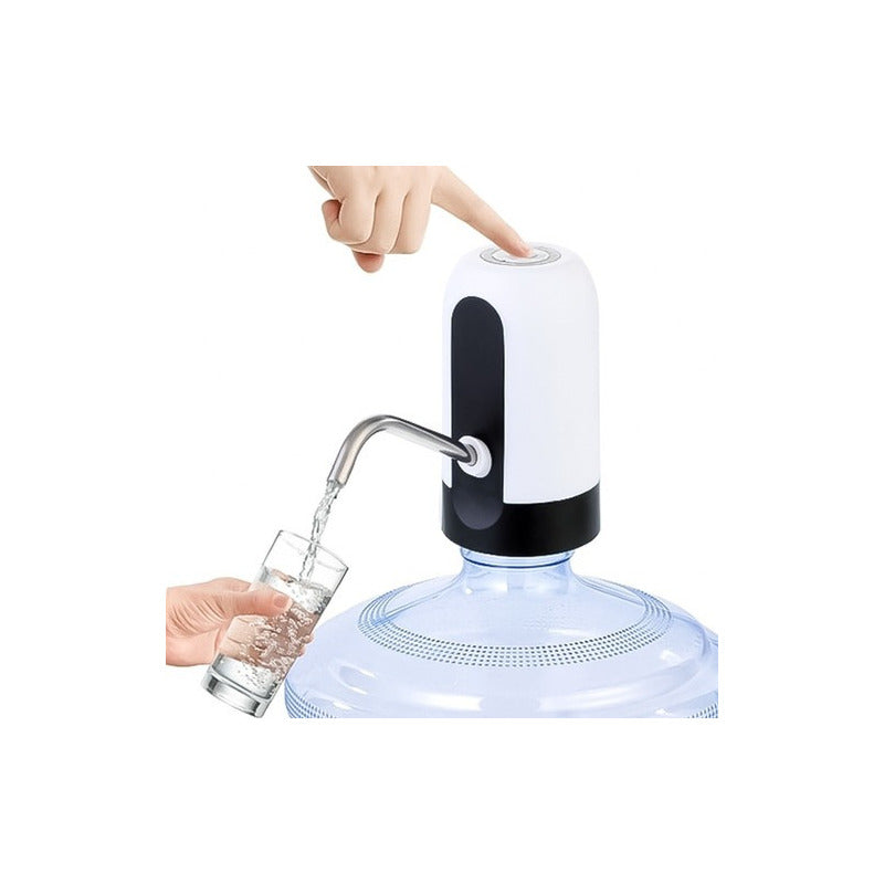 Dispensador Electrico De Agua Recargable Color Blanco