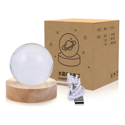 Lámpara De Mesa Bright Moon Crystal Ball Luces Nocturnas Estructura Color Saturno Saturn