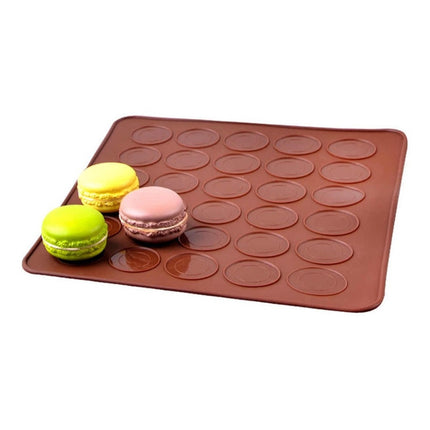 Molde/ Lamina Silicona Para Macarrones + Botella Decoradora Marrón