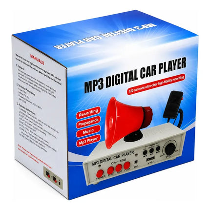 Megáfono Para Auto 12v Con Altavoz Grabadora Rojo