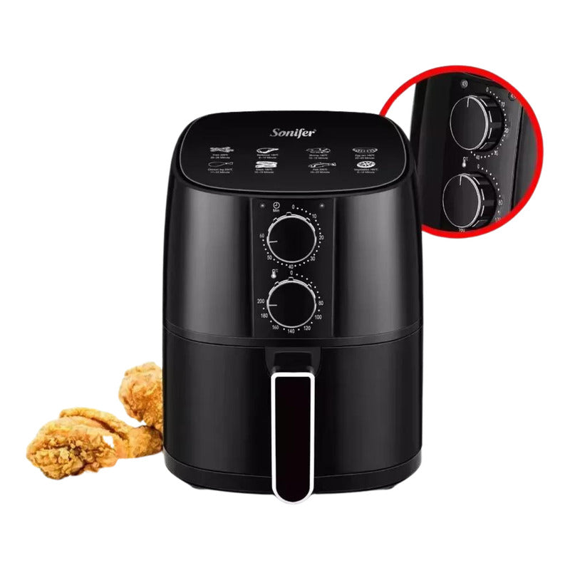 Freidora De Aire Digital 1400w 4.2l Color Negro Sf-1011 Negro