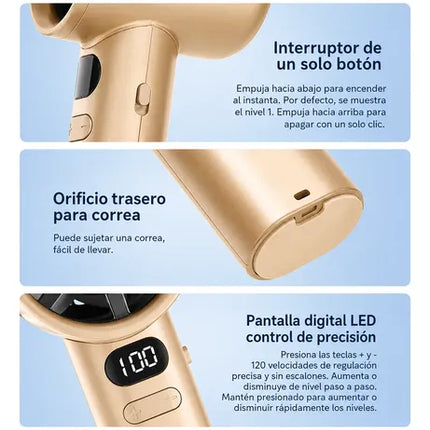 Ventilador Portátil Recargable Usb De Mano