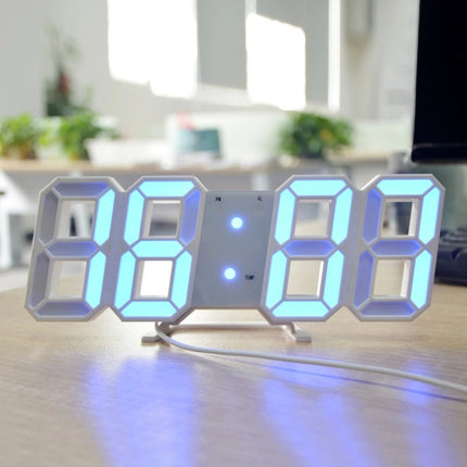 Reloj 3d Digital Led Pared Escritorio Multifuncional