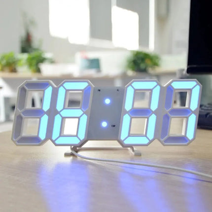Reloj 3d Digital Led Pared Escritorio Multifuncional