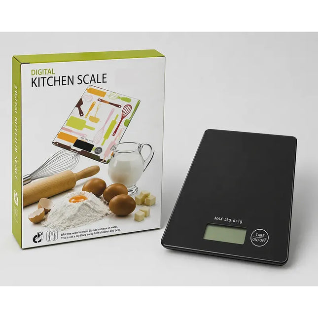 Balanza Pesa Digital Gramera Cocina 5 Kg Negro 5 Kg