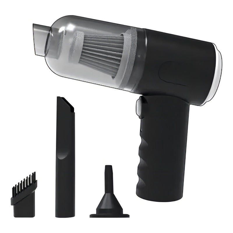 Aspiradora Mini Casa Auto Inalámbrica Recargable Usb Color Negro