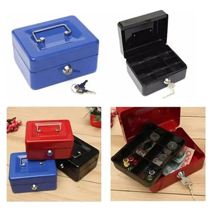Caja Fuerte Metálica Con Llave Para Dinero 25x20cm