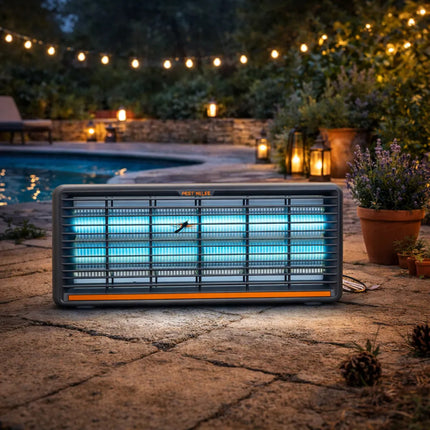 Lámpara Mata Insectos Uv Eléctrica 12w Atrapa Mosquitos Negro