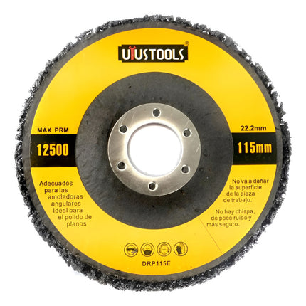 Disco Pulir Removedor Pintura Oxido 4 1/2 115mm Esmeril Negr Negro - Drp115e