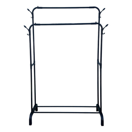 Colgador De Ropa De 2 Niveles Con Capacidad De 35 Kg Negro