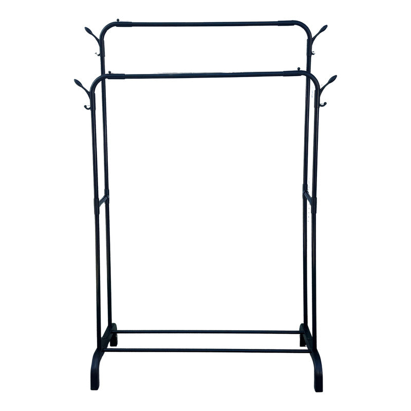 Colgador De Ropa De 2 Niveles Con Capacidad De 35 Kg Negro