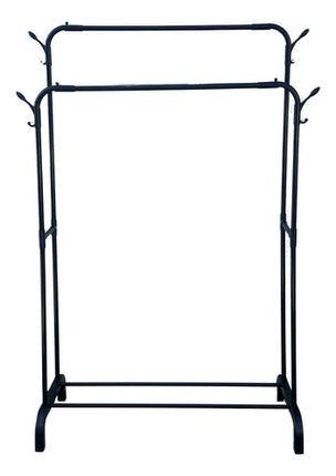 Colgador De Ropa De 2 Niveles Con Capacidad De 35 Kg Negro